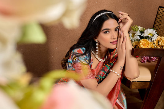 Artistic Digital Printed Soft Silk Blend Saree For Women