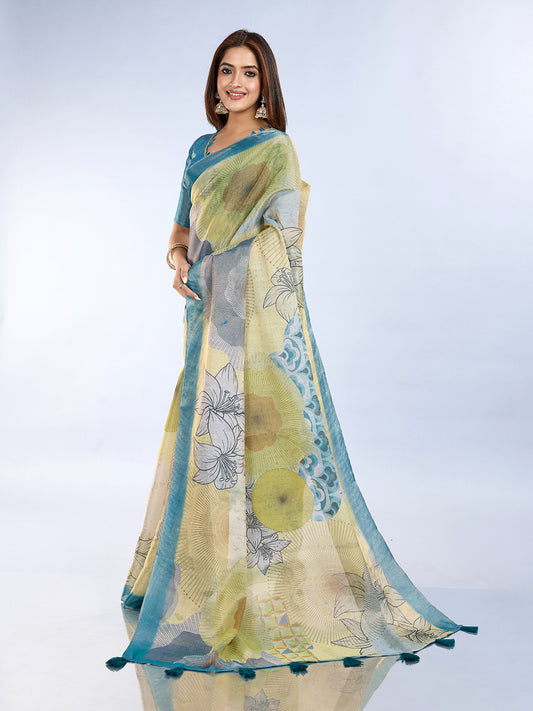Floral & Abstract Erode Anmol Silk Saree For Women